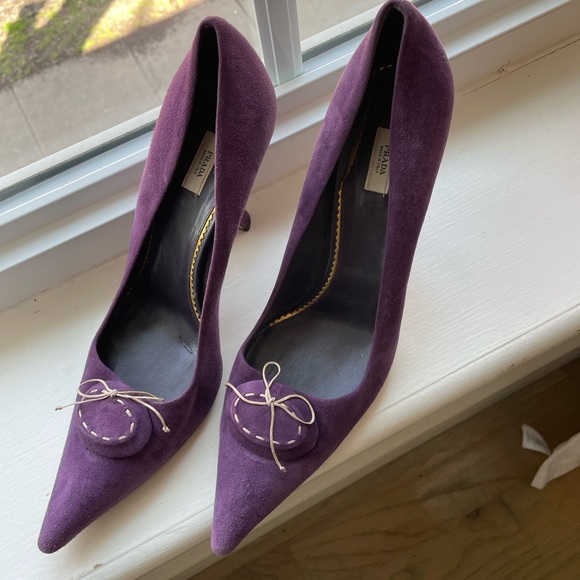 PRADA SUEDE PUMPS - Size 39.5 - Picture 10 of 11